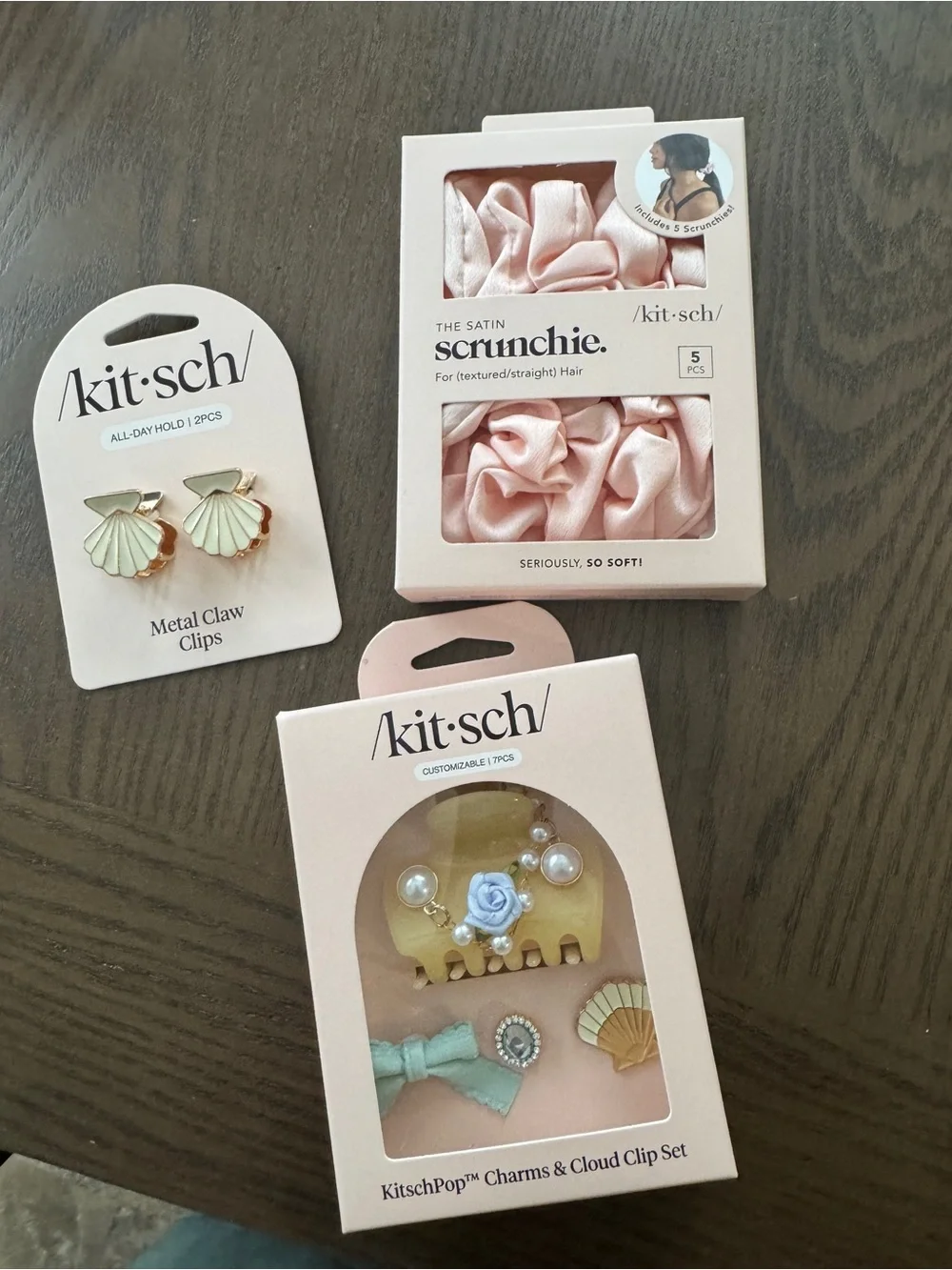 New kitsch hair clips scrunchies accessories